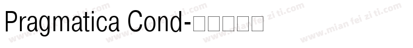 Pragmatica Cond字体转换